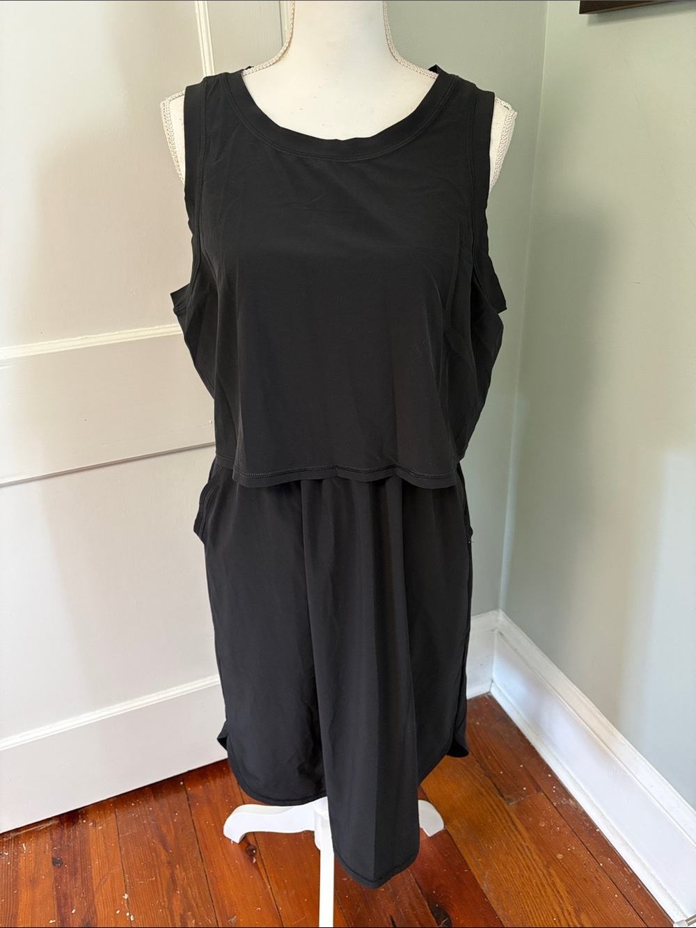 Prana Dress Black Backless Sleeveless Stretch Outdoor Travel Size Large